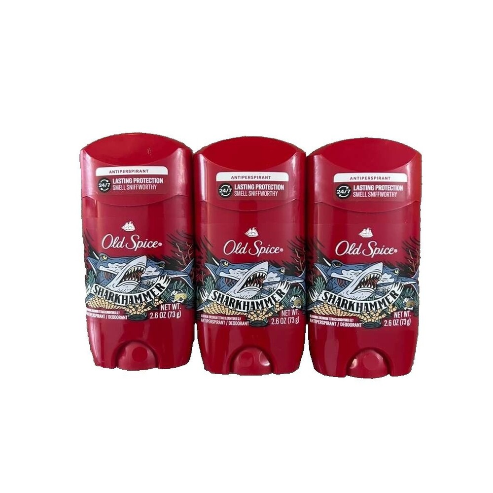 Old Spice Sharkhammer Deodorant for Men 2.6 Oz - 3 Pack New